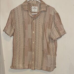 Hollister Men's button down Short Sleeve Shirt